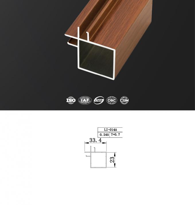 LI-014A、リビアの食器棚のための木色のアルミニウム フレーム