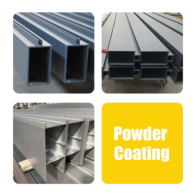 European Standards 6063 T5 Powder Coating Aluminium Profiles for Curtain Wall