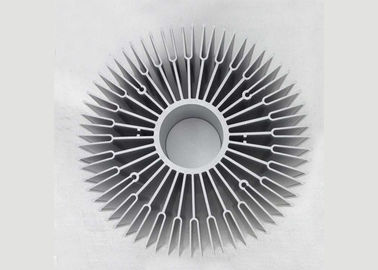 OEM Sunflower 6063 Aluminium Heat Sink Profiles , Round Heat Sink Extrusion