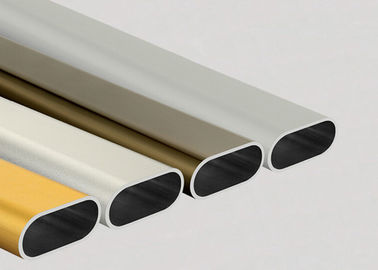 Colorful Flat Oval Aluminum Tubing  6061 Preciously Cutting Deep Process