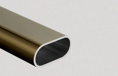 Colorful Flat Oval Aluminum Tubing  6061 Preciously Cutting Deep Process