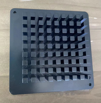 Anodized Aluminium Heat Sink Profiles CNC Machined Blue Customized