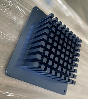 Anodized Aluminium Heat Sink Profiles CNC Machined Blue Customized