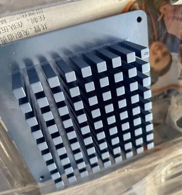 Anodized Aluminium Heat Sink Profiles CNC Machined Blue Customized