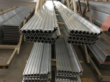 QC Checking Industrial Aluminum Extrusion Profiles with PVDF coating Surface