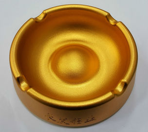 Custom Golden Anodized CNC Machining Parts Aluminum Ashtray Commodity