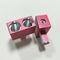 Counterbore 4 Axis CNC Machining Aluminum Parts with Pink Color Sandblasted Anodized