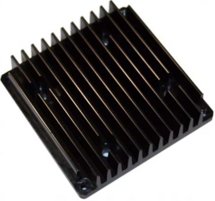 Custom Aluminum Profile Factory High Density Black Anodized 6063 Aluminum Extruded Heat Sink