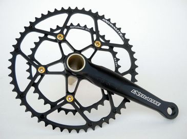 7075 Aluminum Alloy Profile Highway Compression Crankset / Platter 53/39T Bike Gear